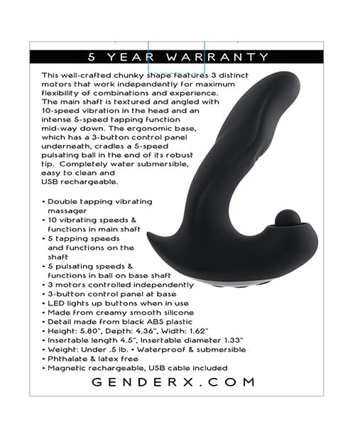 Gender X Mad Tapper - Black Anal Products