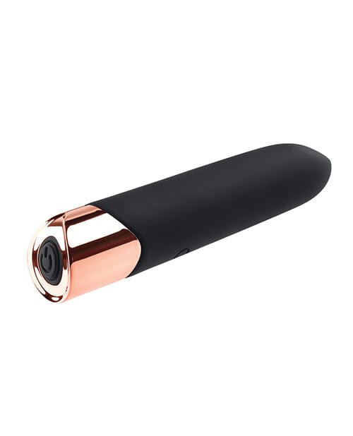 Gender X The Gold Standard Rechargeable Silicone Bullet - Black/Rose Gold Stimulators