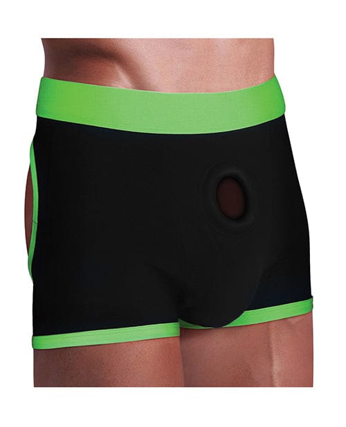 Get Lucky Strap On Boxers - Black/green Strap Ons