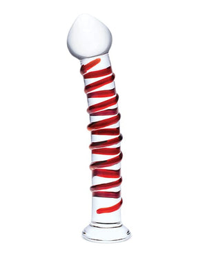 Glas 10" Mr. Swirly Dildo - Red Dongs & Dildos