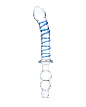 Glas 10" Twister Dual Ended Dildo - Blue Dongs & Dildos