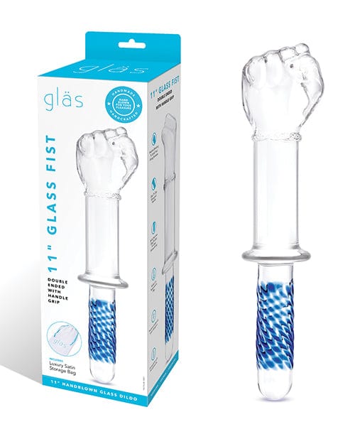 Glas 11" Fist Double Ended w/Handle Grip Dongs & Dildos