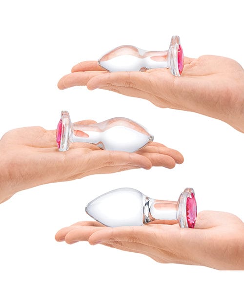 Glas 3 pc Heart Jewel Glass Anal Training Kit Anal Products