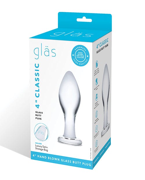 Glas 4" Classic Butt Plug - Clear Anal Products