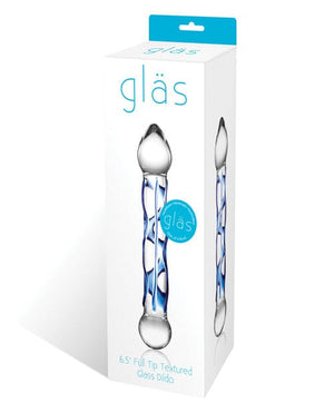 Glas 6.5" Tip Textured Glass Dildo Dongs & Dildos