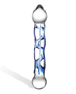 Glas 6.5" Tip Textured Glass Dildo Dongs & Dildos