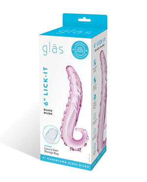 Glas 6" Lick-it Glass Dildo - Pink Dongs & Dildos