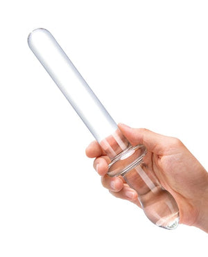 Glas 9.25" Classic Smooth Dual Ended Dildo - Clear Dongs & Dildos