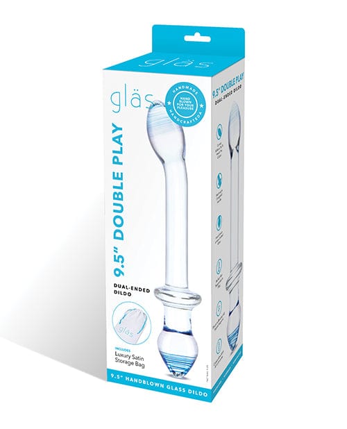 Glas 9.5" Double Play Dual Ended Dildo - Clear Dongs & Dildos
