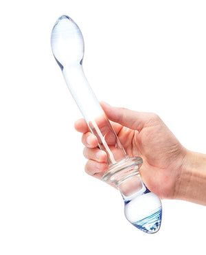 Glas 9.5" Double Play Dual Ended Dildo - Clear Dongs & Dildos