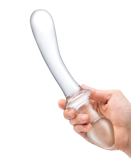 Glas 9" Classic Curved Dual Ended Dildo - Clear Dongs & Dildos