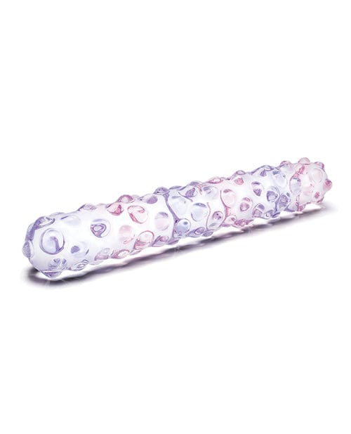 Glas 9" Purple Rose Nubby Glass Dildo - Purple/Pink Dongs & Dildos