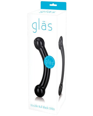 Glas Double Bull Glass Dildo - Black Dongs & Dildos