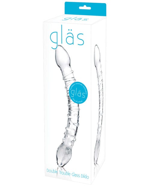 Glas Double Trouble Glass Dildo Clear Dongs & Dildos