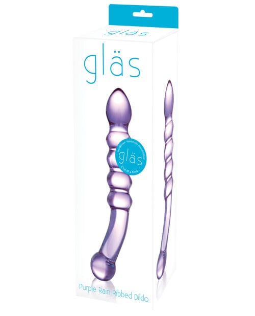 Glas Purple Rain Ribbed Glass Dildo Dongs & Dildos