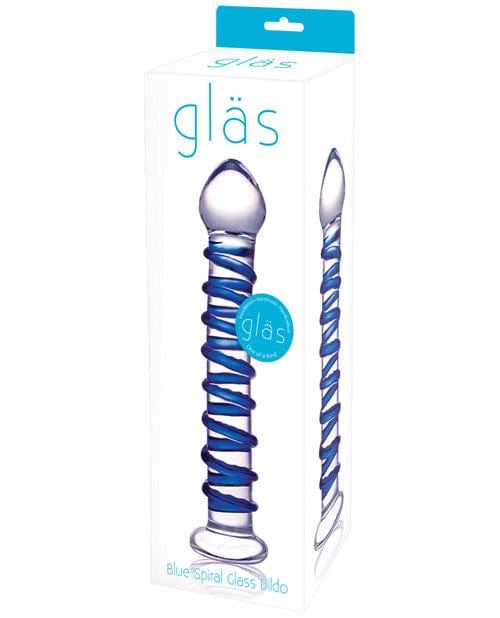 Glas Spiral Glass Dildo - Blue Dongs & Dildos
