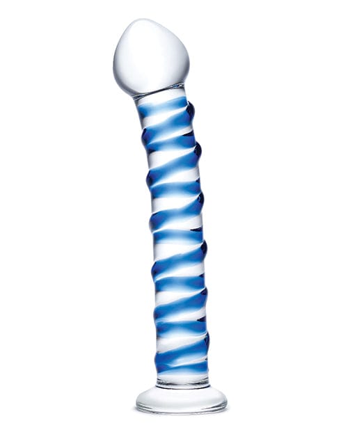 Glas Spiral Glass Dildo - Blue Dongs & Dildos