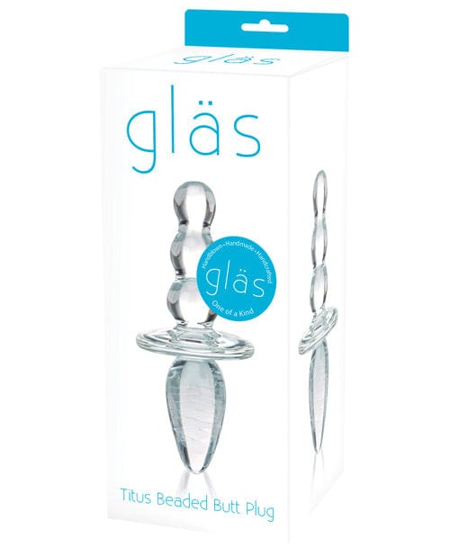 Glas Titus Beaded Glass Butt Plug Anal Products