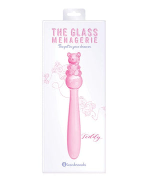 Glass Menagerie Teddy Glass Dildo - Pink Dongs & Dildos