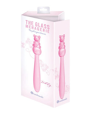 Glass Menagerie Teddy Glass Dildo - Pink Dongs & Dildos