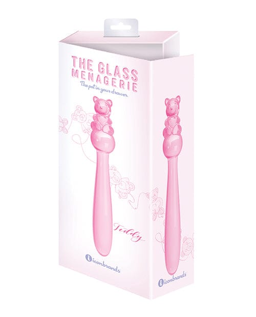 Glass Menagerie Teddy Glass Dildo - Pink Dongs & Dildos