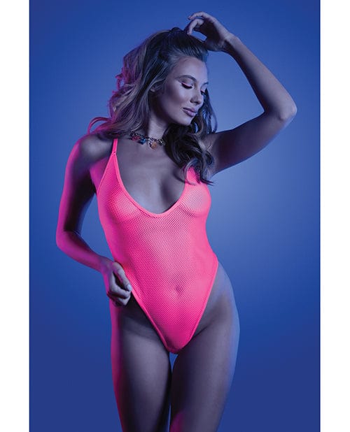 Glow Electric Haze Teddy Neon Pink Large/Extra Large Lingerie