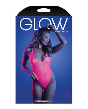 Glow Electric Haze Teddy Neon Pink Lingerie