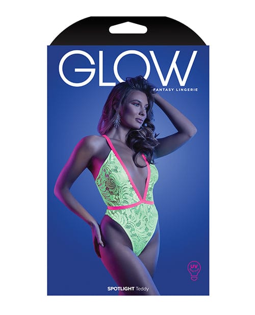 Glow Spotlight Teddy Neon Chartreuse Lingerie