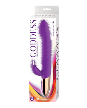 Goddess Thrusting Delight Purple Vibrators