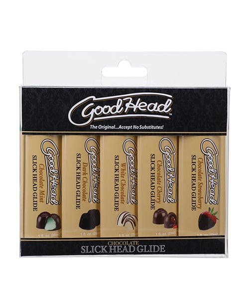 GoodHead Chocolate Slick Head Glide - Asst. Flavors Pack of 5 Lubricants