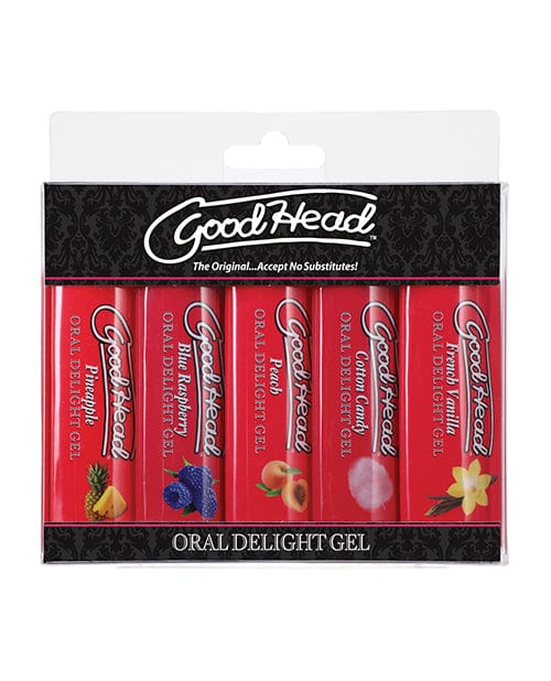 GoodHead Oral Delight Gel - 1 oz Asst. Flavors Pack of 5 Sexual Enhancers