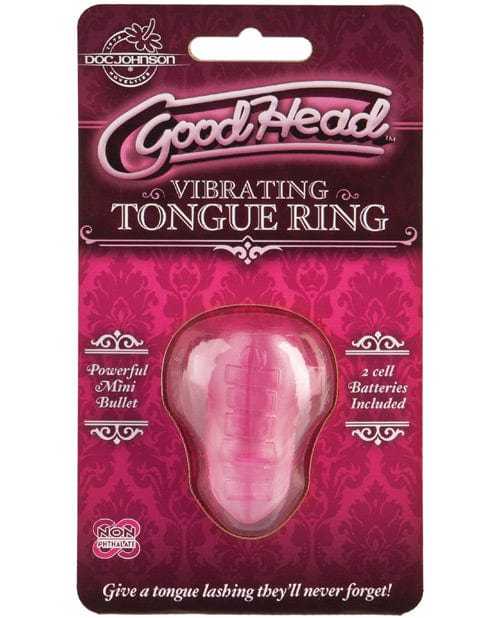 GoodHead Vibrating Tongue Ring - Pink Stimulators