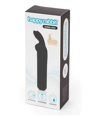 Happy Rabbit Rechargeable Bullet Black Stimulators