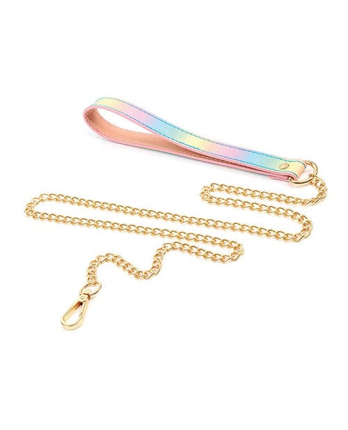 Hello Sexy! Hot Bitch Collar & Leash - Iridescent Rainbow Bondage Blindfolds & Restraints