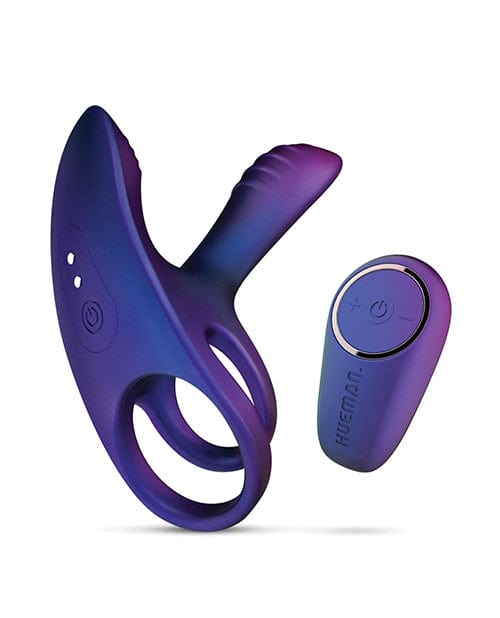 Hueman Infinity Ignite Vibrating Cock Ring - Purple Penis Enhancement