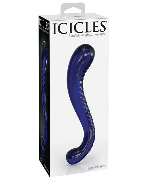 Icicles Hand Blown Glass G-spot Dildo - Pink Purple / 70 Dongs & Dildos