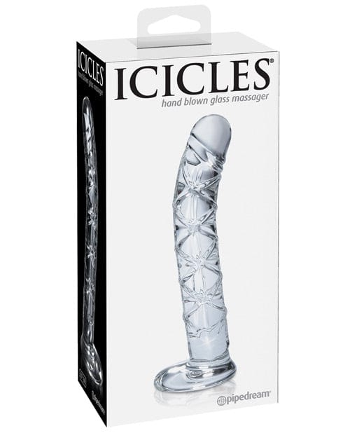 Icicles Hand Blown Glass G Spot Dong - Clear 60 Dongs & Dildos