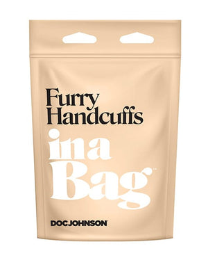 In A Bag Furry Handcuffs - Black Bondage Blindfolds & Restraints