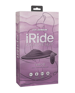 IRide Pleasure Seat Throb Stimulator Rechargeable w/Wireless Remote - Dusty Purple Stimulators