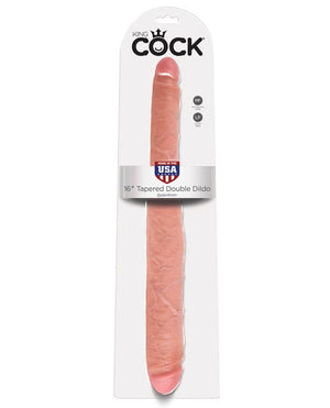 "King Cock 16"" Tapered Double Dildo" Flesh Dongs & Dildos