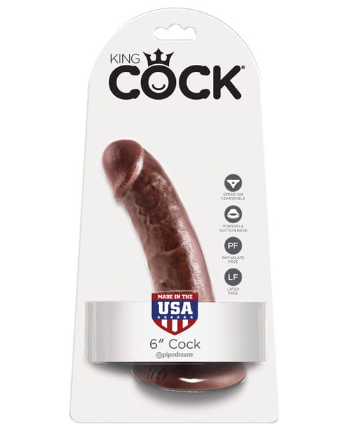 "King Cock 6"" Cock" Brown Dongs & Dildos