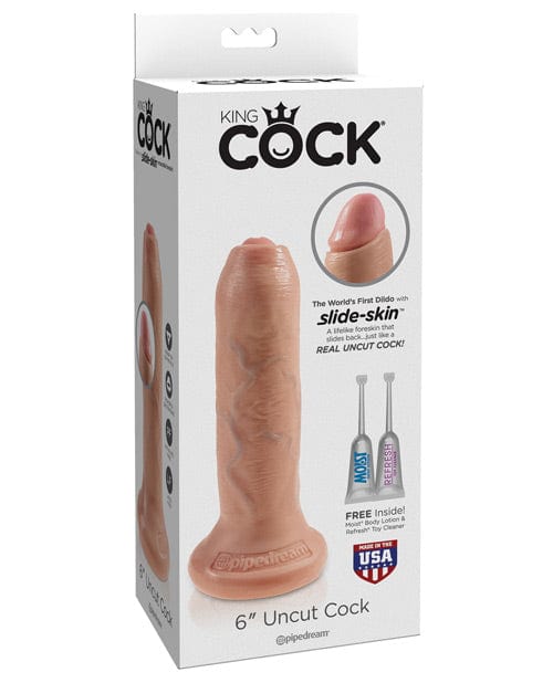 "King Cock 6"" Uncut Dildo" Flesh Dongs & Dildos