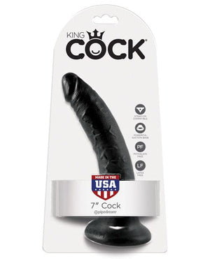 "King Cock 7"" Cock" Black Dongs & Dildos