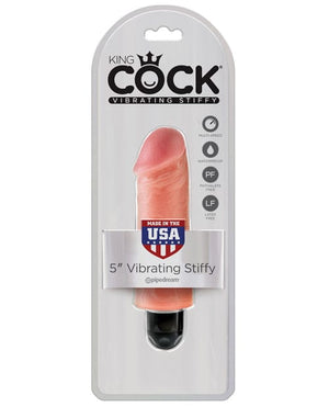 "King Cock 7"" Vibrating Stiffy" Flesh / 5" Vibrators