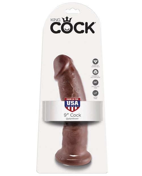 "King Cock 9"" Cock" Brown Dongs & Dildos