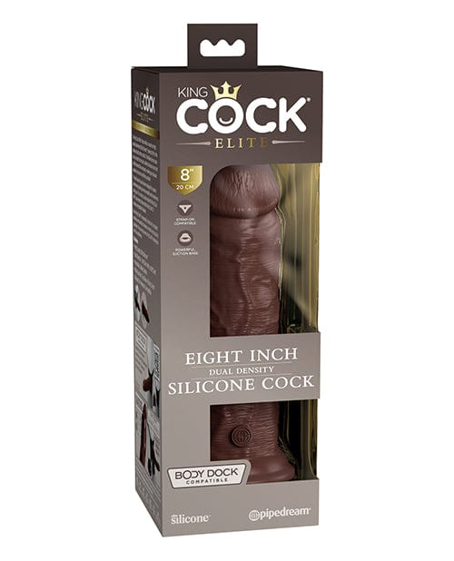 King Cock Elite 8" Dual Density Silicone Cock Brown Dongs & Dildos