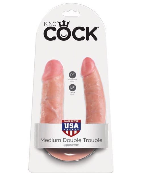 King Cock Medium Double Trouble - Flesh Dongs & Dildos
