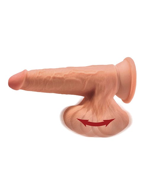 King Cock Plus 7" Triple Density Cock w/Swinging Balls - Tan Dongs & Dildos