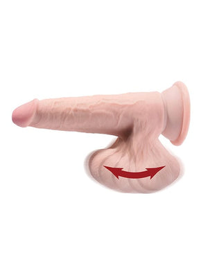 King Cock Plus Triple Density Cock W/swinging Balls - Ivory Dongs & Dildos