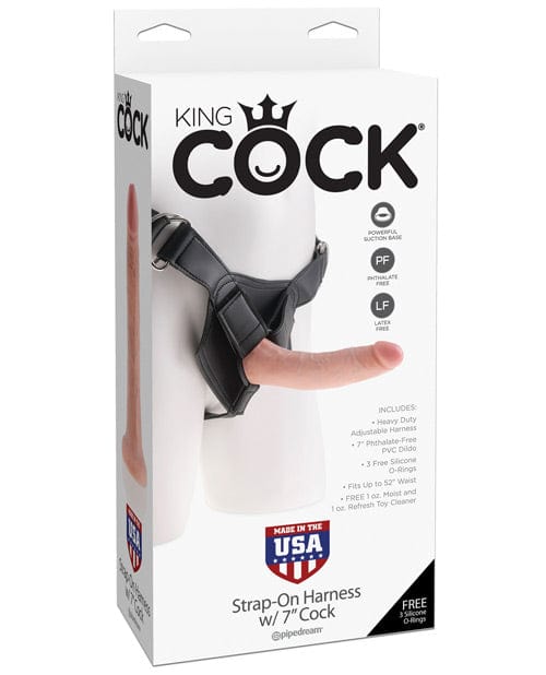 "King Cock Strap On Harness W/6"" Cock" Flesh Strap Ons